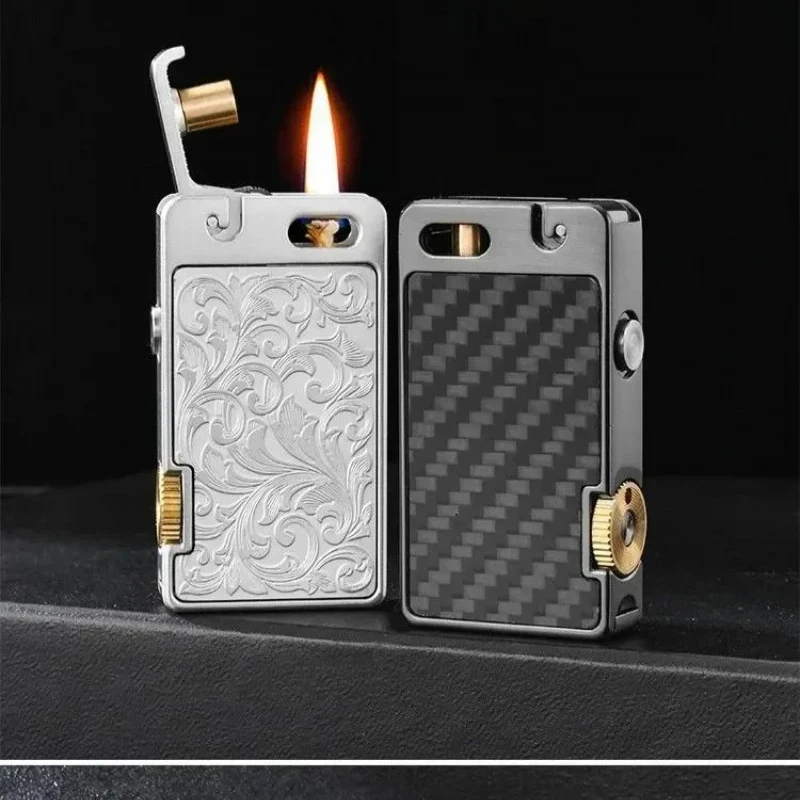 جديد ريترو نادر المنجنيق ولاعة معدنية مريحة الرجال ولاعة السجائر قسط ضوء الفاخرة هدية اكسسوارات السجائر #1