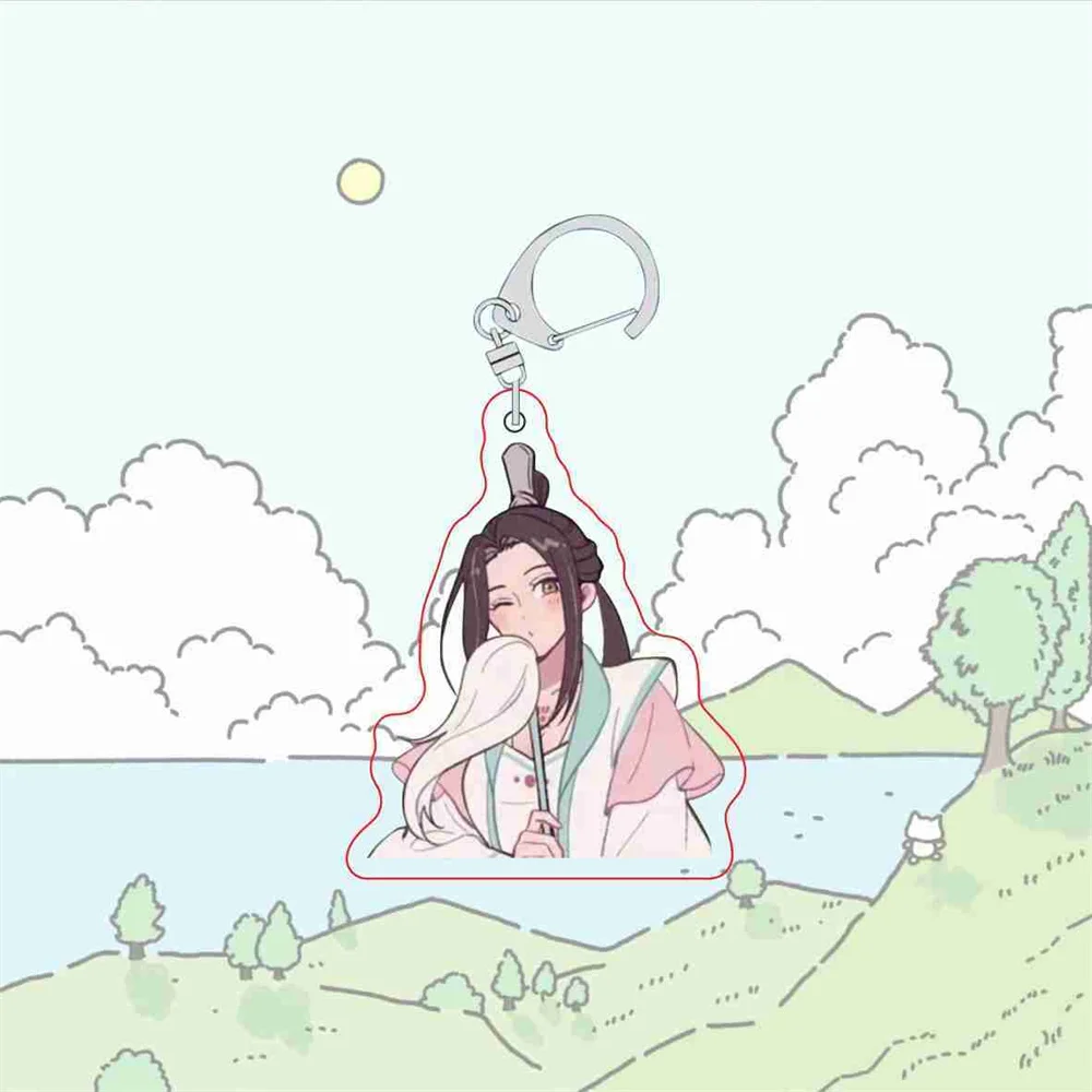 Hot Cute Anime Tian Guan Ci Fu Keychain Character Hua Cheng Xie Lian Cute  Cartoon Keyring Heaven Official’s Blessing Series