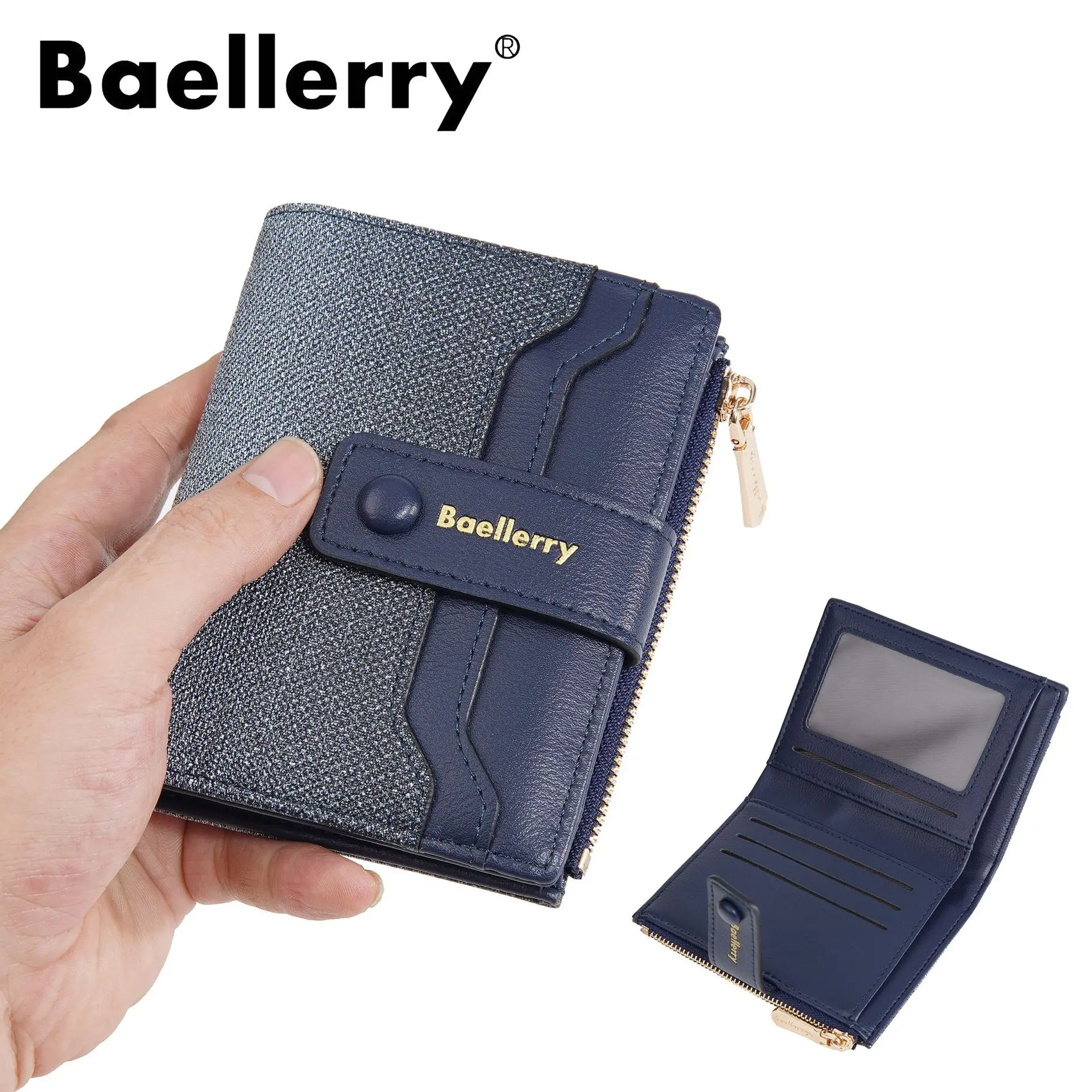 Baellerry New Short Women Wallets Credit Card Holder Top Quality Zipper Female Purse Luxury Brand Coin Pocket Women's Money Clip