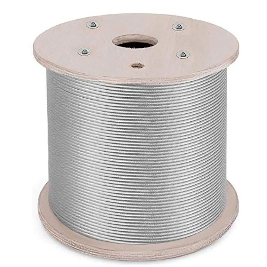 

T316 Stainless Steel Cable 1/8Inch 7x7 Steel Wire Rope Aircraft Cable for Deck Cable Railing DIY Decking Balustrade Handrail Ca