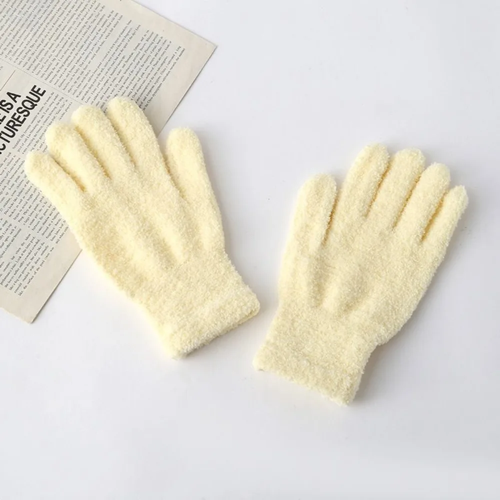 Fashion Thickened Furry Gloves Cold-proof Warm Five Finger Gloves Breathable Windproof Winter Gloves Winter