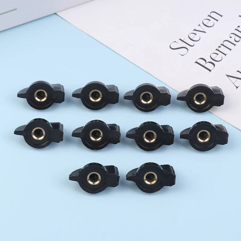 10Pcs Bakelite Knob Cap K7-1 Band Switch Knob Potentiometer Knob Cap Copper Core Circular Hole 6MM Shaft Hole Dia Pointer Knobs