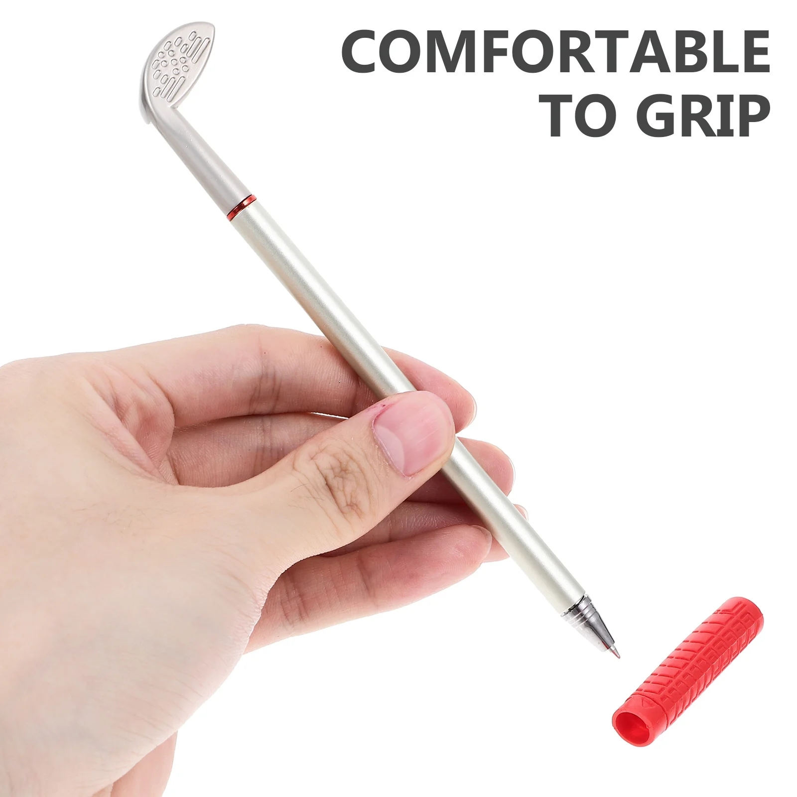 

2Pcs Golf Pens Metal Mini Brassie Design Decorative Ballpoint Pen Gift for Office Desktop Writing Supplies Souvenirs