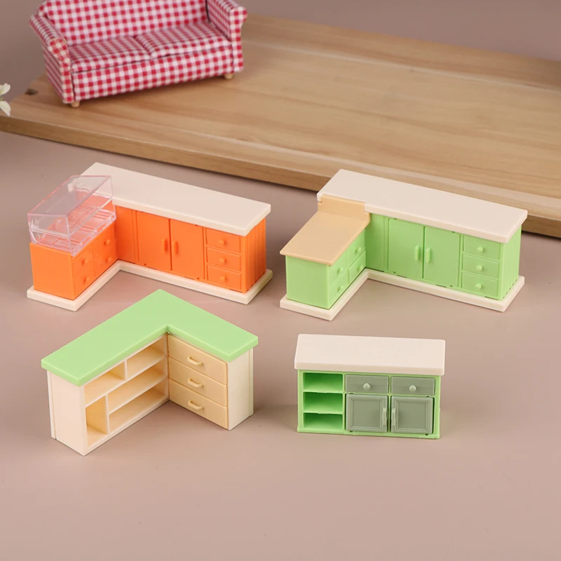 1/12 Dollhouse Mini Storage Cabinet Counter Model Dollhouse Convenience Store Furniture Accessory Dolls House Decoration