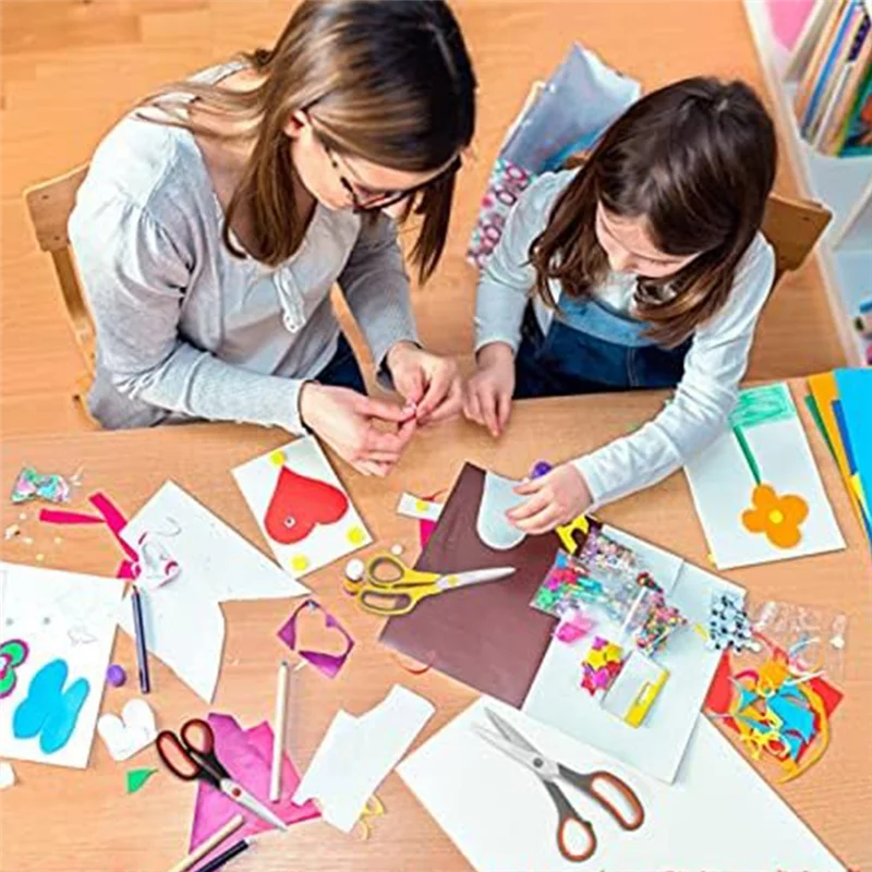 กรรไกร 6 ชิ้นสำหรับสำนักงานสแตนเลสกรรไกรอเนกประสงค์คมทนทานสีดำ-Y18A