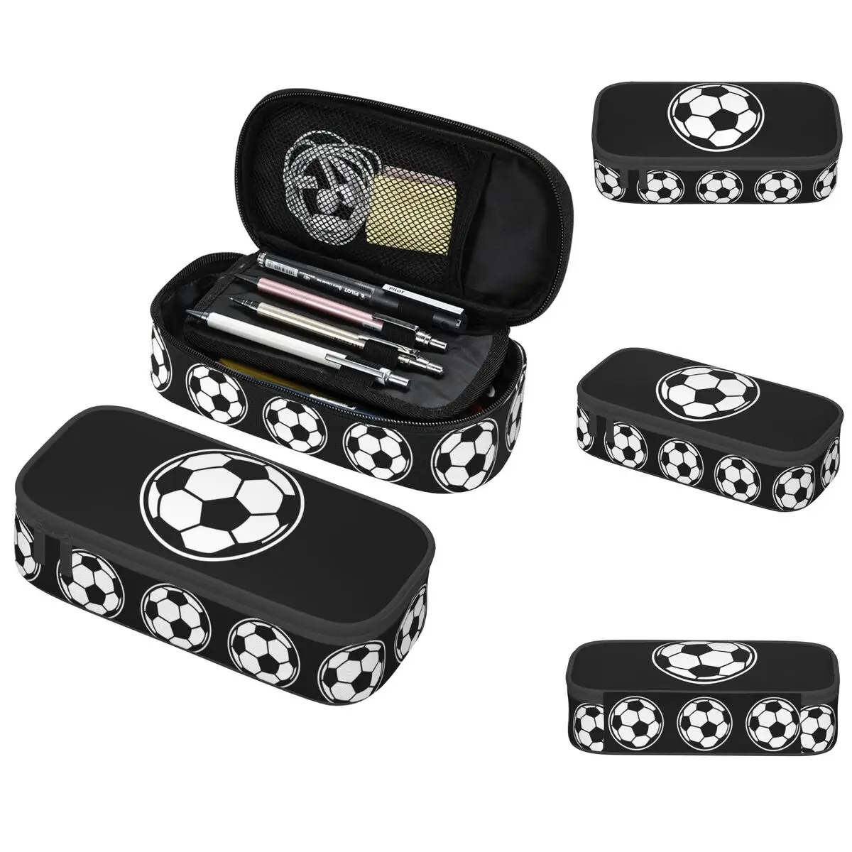 كرة القدم كرة القدم أيقونة مقلمة للبنين بنات هدايا صندوق القلم حقيبة أقلام رصاص لوازم القرطاسية حقيبة حامل القلم