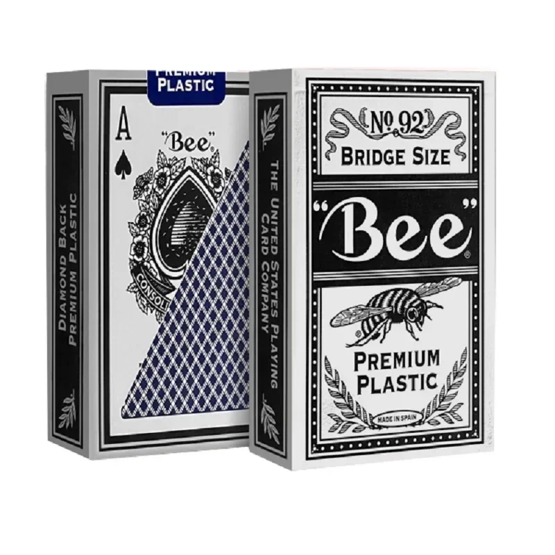 Bee Premium plástico Cartas de Jogo, Jumbo Index, Waterproof Poker Deck, Card Games Card, Magic Collection, Magicians Prop Acessório