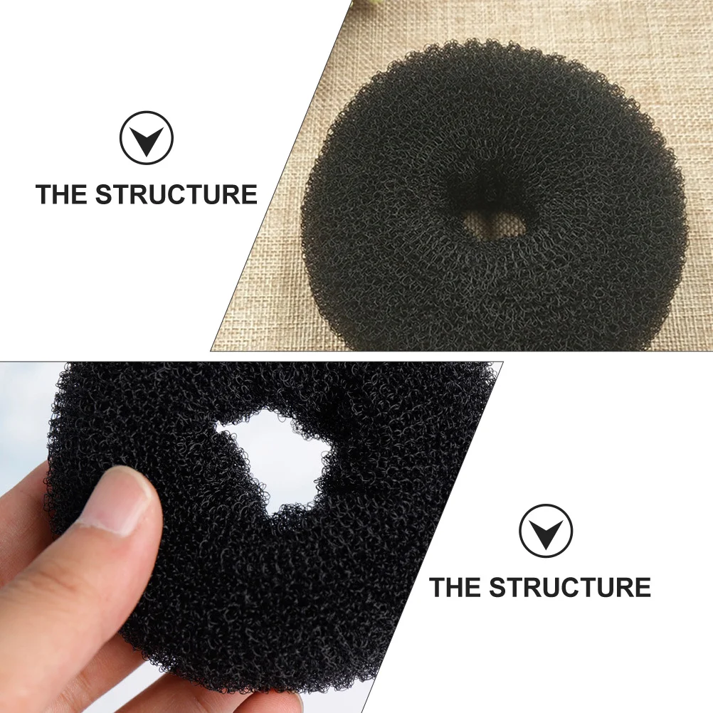 

15pcs Invisible Donut Bun Maker Set Chignon Styling Tool Nylon Bun Former With Elastic Hair Ties For Wedding Prom Updo Ponytail