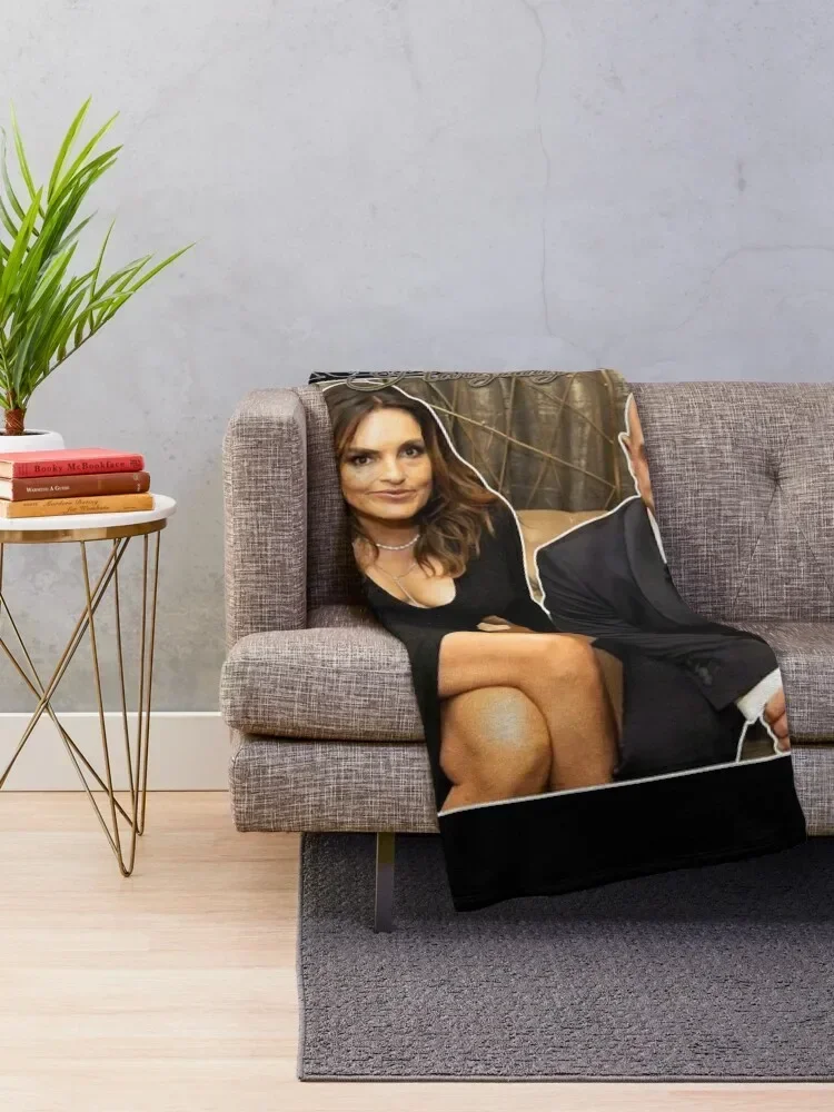 Mariska Hargitay and Chris Meloni Chriska at the Emmys vol 2 90s Inspired Throw Blanket Giant Sofa Summer Hairys Blankets