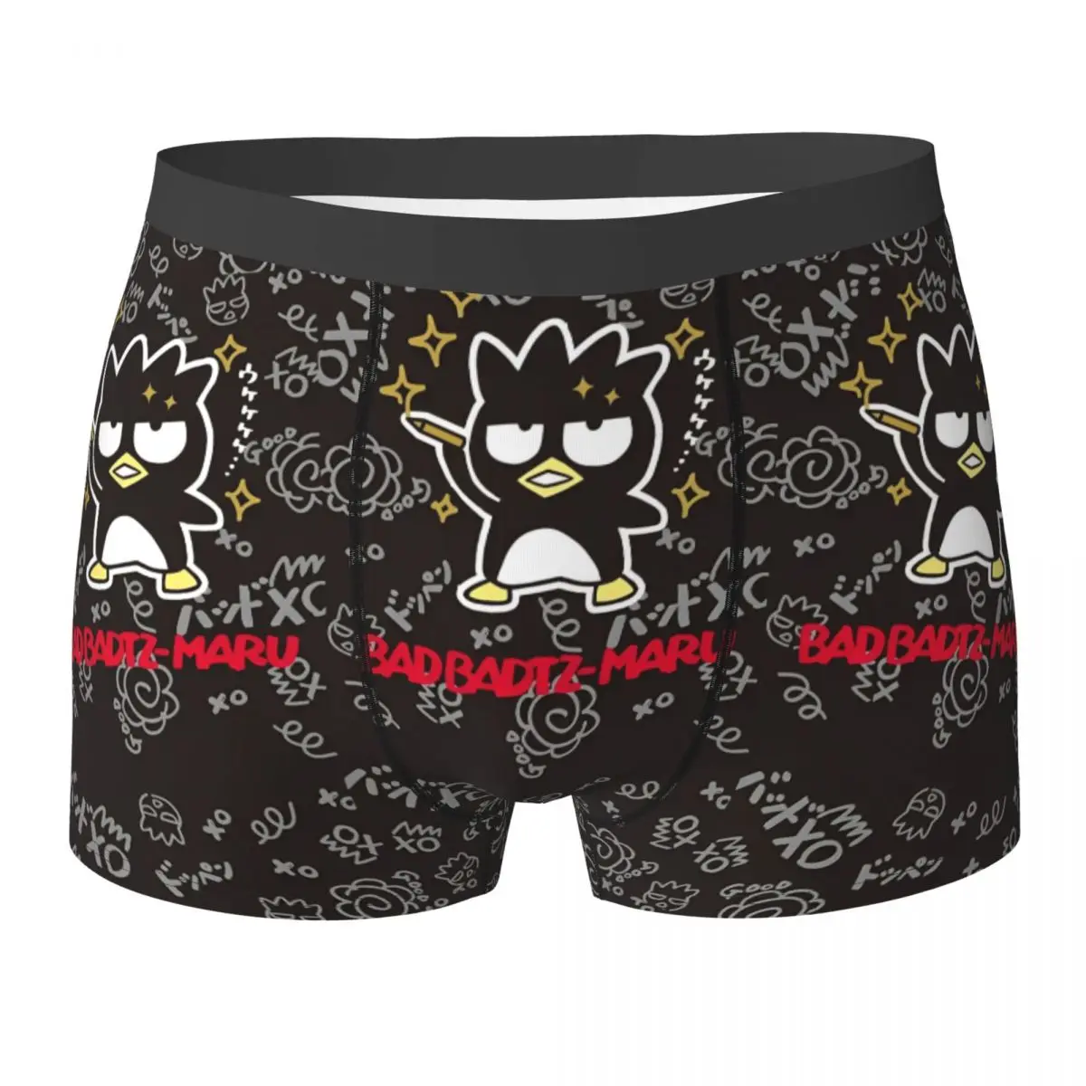 

Нижнее белье Bad Badtz Maru Kawaii Penguin, мужские трусы-боксеры, удобные боксеры, лидер продаж, трусы больших размеров с принтом