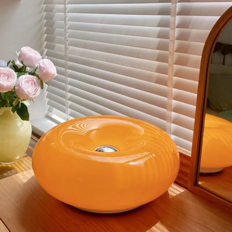 Nordic LED Wall Lamp Creative Donut Design Touch Switch Stepless Dimming For Bedroom Study Room Living Room Indoor Lighting