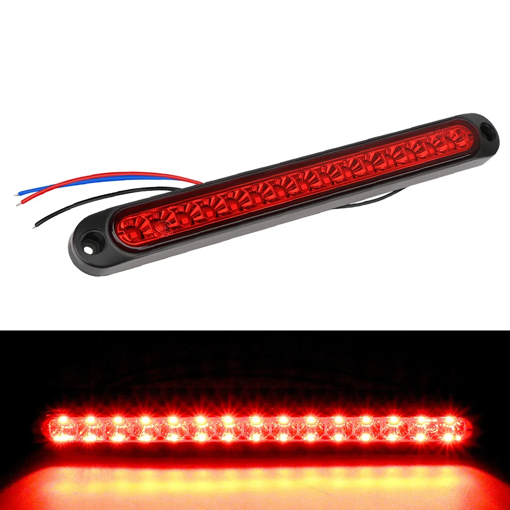 Rear Brake Lamp 15LED Light Strip Brake Light Turn Signal Lamps for Truck Trailer Lorry Bus