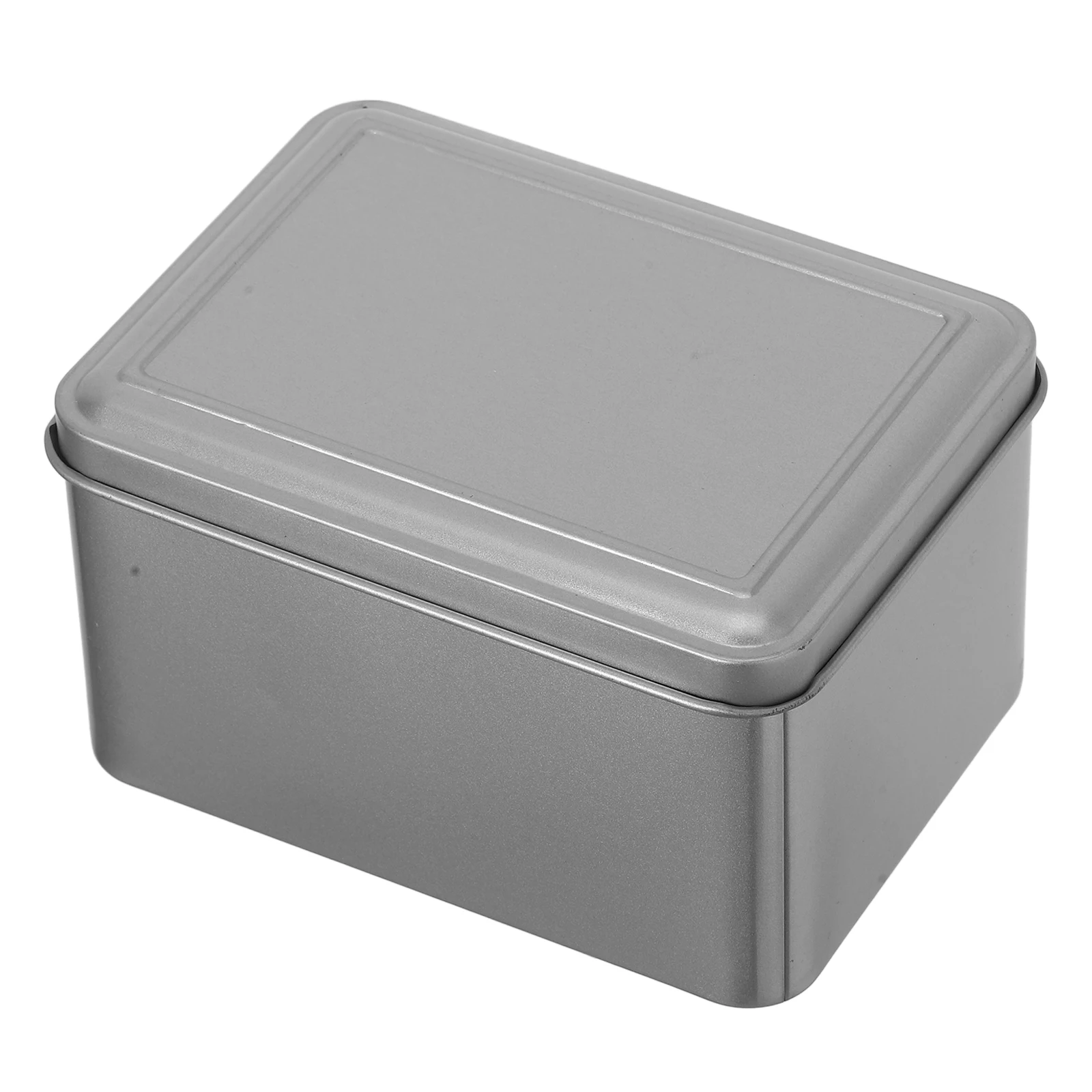 

4pcs Empty Metal Tinplate Box Lids Silver Biscuit Storage Container Wedding Candy Tea Leaf Organizer Cookie Tin Craft Favor Box