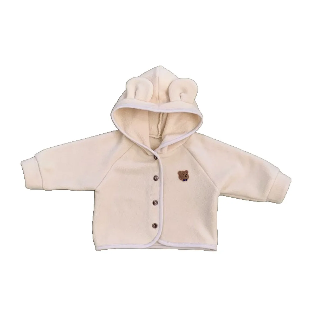 2025 شتاء جديد طفل طويل الأكمام معطف مقنع زائد المخملية سميكة الرضع الفتيات الدب التطريز سترة سترة طفل الملابس الدافئة