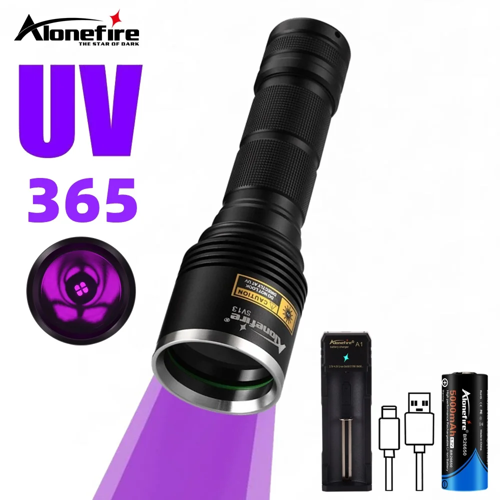 20W UV Flashlight 365nm Ultraviolet Blacklight Curing Pet Urine Stain Marker Ore Money Scorpion fluorescent Check Lamp SV13