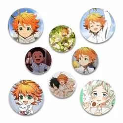 Anime The Promised Neverland Creative Badge Tinplate Soft Button Pins Brooches for Backpack Fashion Jewelry Accessories Gifts