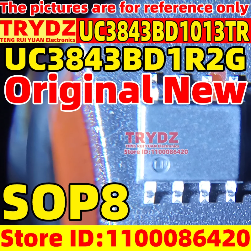 50-5pcs Original New UC3843BD1013TR UC3843BD1R2G SOP8 Power management chip IC