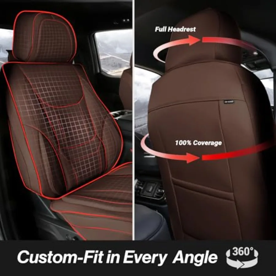 أغطية مقاعد السيارة مناسبة مخصصة لسيارات الدفع الرباعي المتوافقة مع HRV Santa Fe Sorento Soul Murano Armada Premium مقاومة للماء وغير قابلة للانزلاق