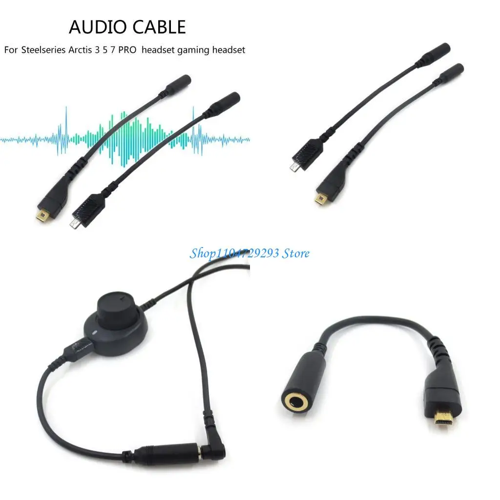 

Y2GD Sound Card Cables for Arctis 3 5 7 Headphones Adapter 3.5mm Adatper Cables