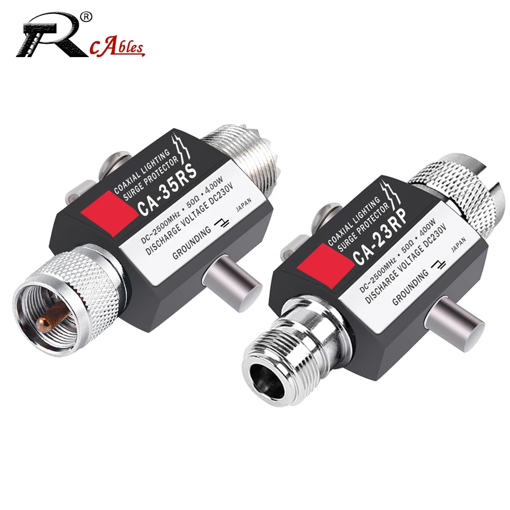 1PCS CA-23RP/CA-35RS PL259 SO239 N Radio Repeater Coaxial Anti-Lightning Antenna Surge Protector 50 Ohm