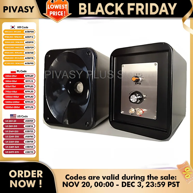 60-350W Passive Speakers 6 Gear Adjustable Sound Box 105dB Sensitivity Loudspeaker 38KHz Response Audio For Home Theather Studio