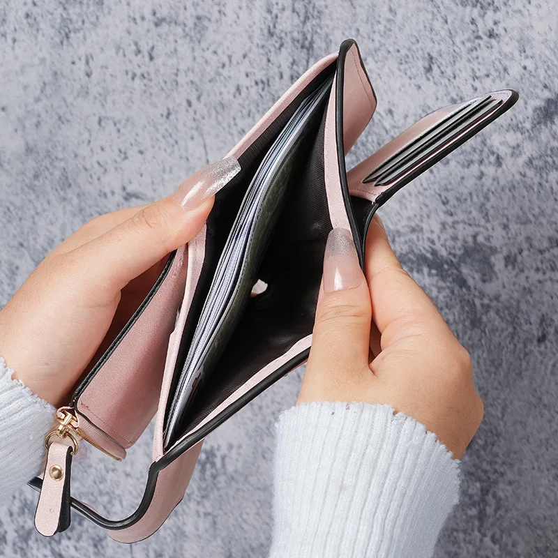 Miffy Women Short Wallet Korean Hasp Small Purse Zip Coin Pocket PU Leather Vintage Female Credit Card Holder Birthday Gifts view 3