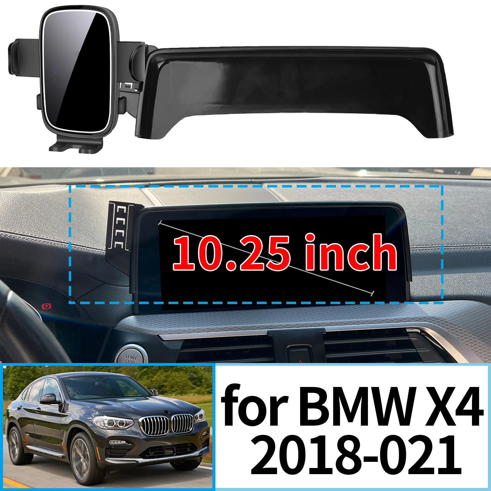 

fit for BMW X4 2018 2019 2020 2021 ​​​​Stable Clip-On Phone Holder​​ Mount Screen Base No Vibration​ Car accessoires