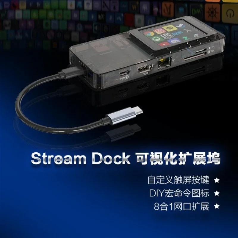 Typec docking station/typec docking station 8 in 1/typec gigabit network interface card/docking station with console