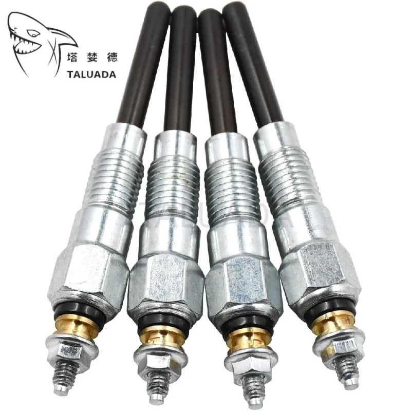 4PCS Glow Plug 6655233 For Kubota V2203 Engine For Bobcat Excavator 337 341 Loader T90 Skid Steer 743 751 753 S150 S175