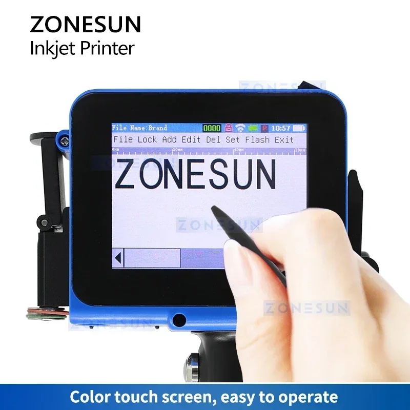 ZONESUN ZS-DC1S Mini Handheld Inkjet Printer Portable Date Batch Code Barcode QR Marking Machine for Metal Plastic Wood Box