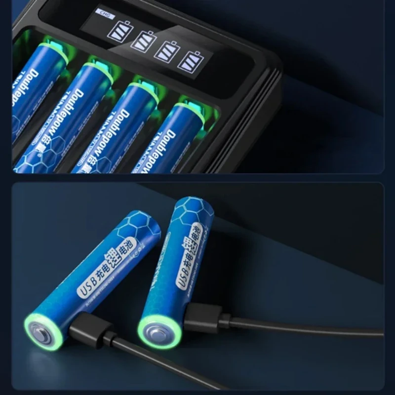 1-20 قطعة USB AAA 1.5 فولت 555 مللي أمبير بطارية قابلة للشحن لأجهزة العناية الشخصية، فرشاة الأسنان الكهربائية، فرش الوجه