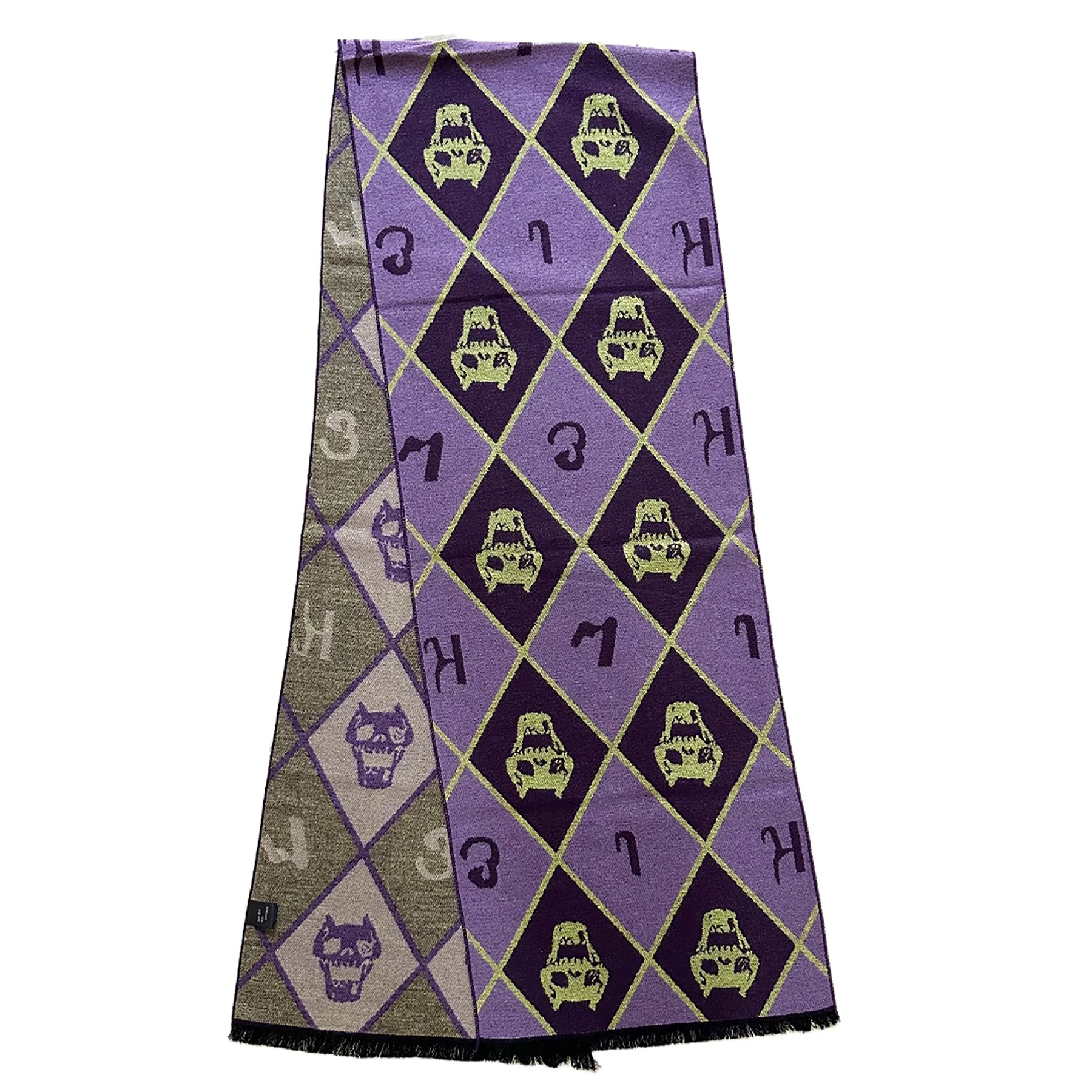 Anime Cosplay Scarf Halloween Skeleton Print Neck Wrap Role Play Party Costume Accessory for Adult Unisex