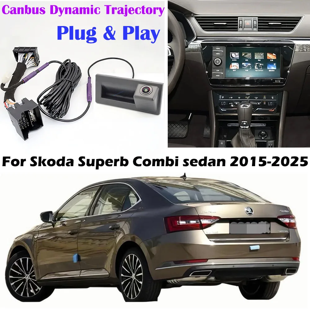 canbus-dynamic-trajectory-hd-rear-view-camera-for-skoda-superb-combi-sedan-2015-2025-work-with-mib-unit-mqb-platform-plug-play