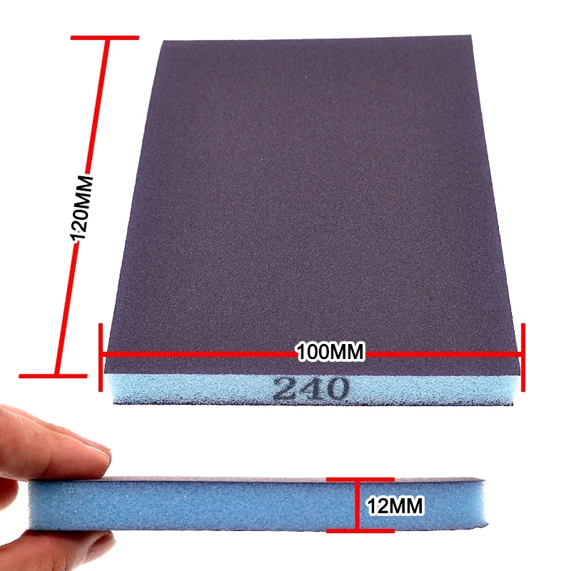 100X120X12mm Sanding Sponge Sandpaper 6/12 Pcs Medium Sanding Block Washable and Reusable Wet Dry for Wood Metal Furniture Paint