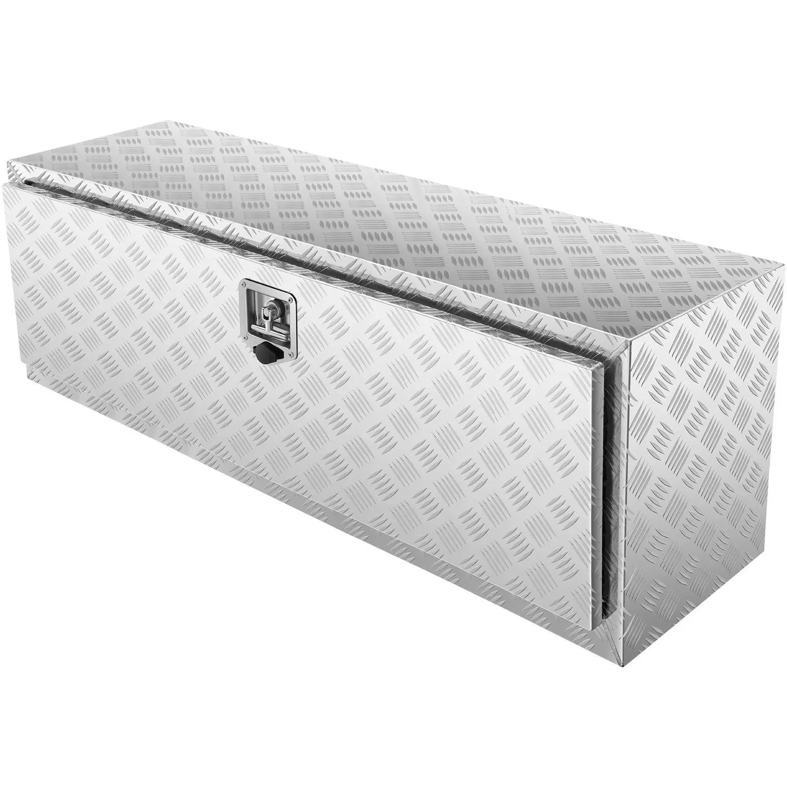 

48x17x18in Corrosion-Resistant Tool Box, Heavy Duty Aluminum Waterproof Storage with T-Handle for Truck Van Applications