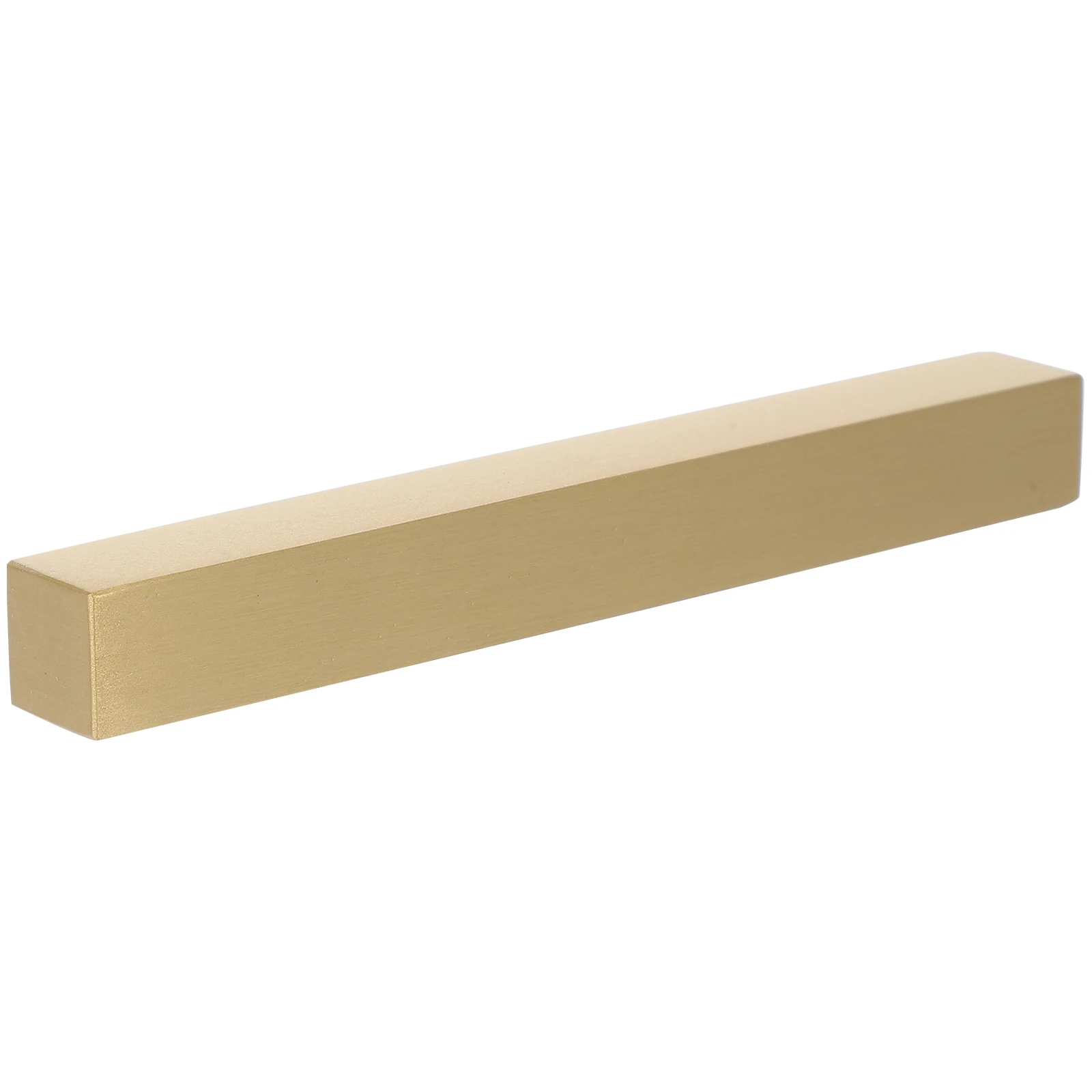 Brass Paperweight Square Copper Desk Decor Small Size Golden Office Use Lightweight Portable Calligraphy Accessory