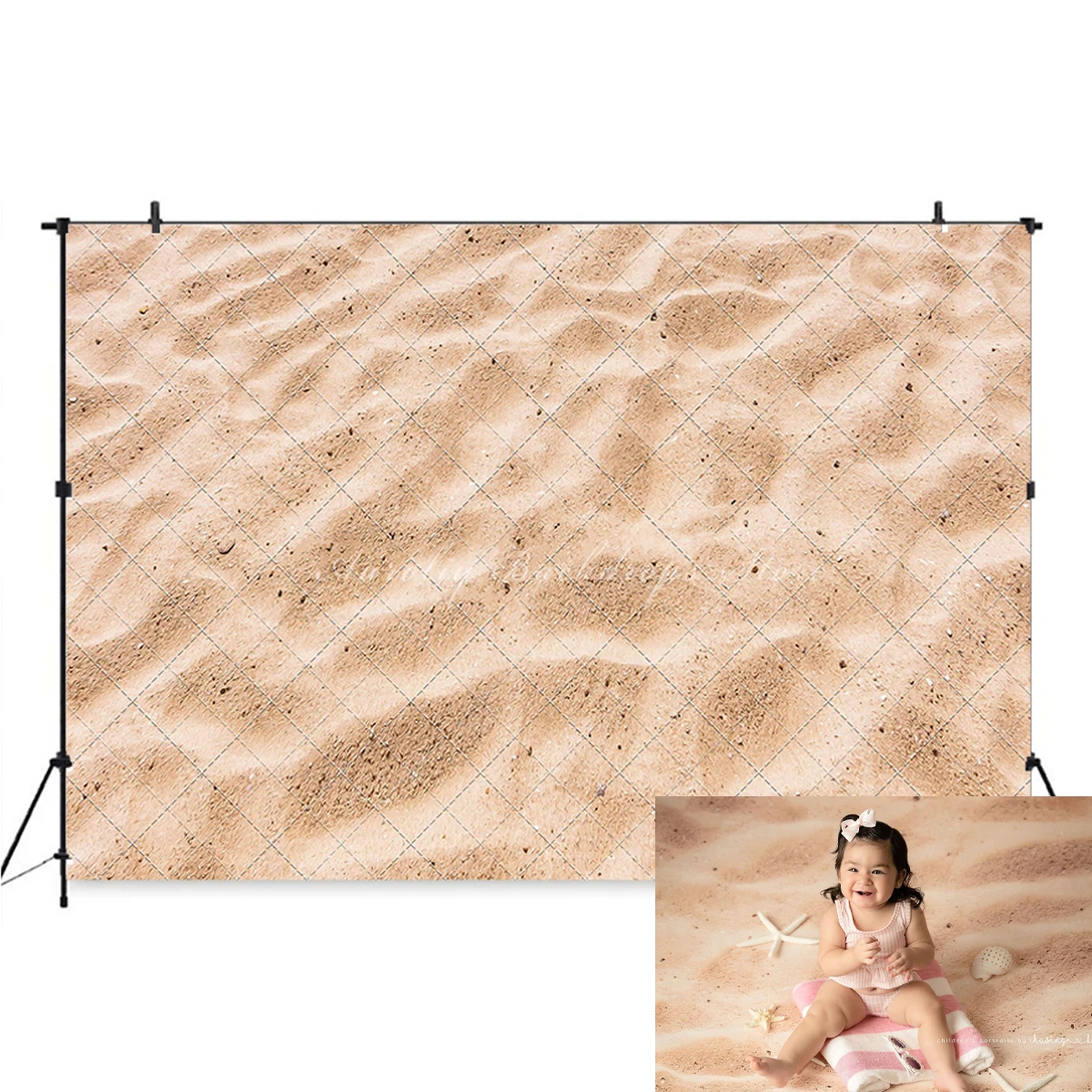 Beach Sand Floor Backgrounds Kids Adult Photography Props Child Baby Decors Summer Seaside Beach Photo Backdrops