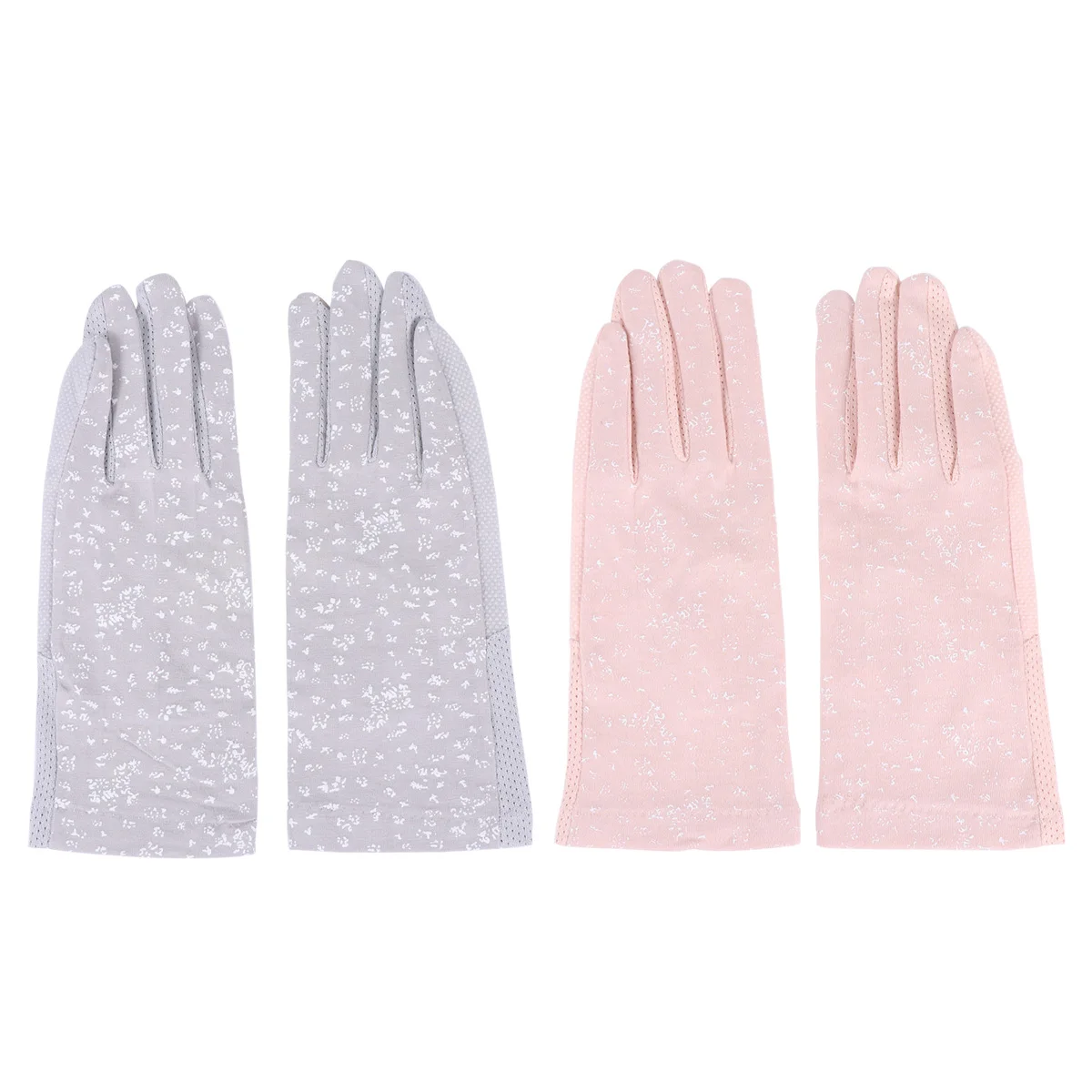 1Pair Uv Protection Gloves Summer Wear Stretchy Telefingers Hand Covers for Women Lightweight Protective Gloves for Driving