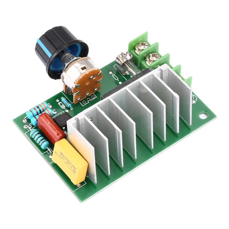 AC 220V zu DC 10-210V 20A SCR PWM Motor Drehzahl regler Gouverneur Spannungs regler Geschwindigkeit Volt Steuersc halter mit Potentiometer – Detail 16