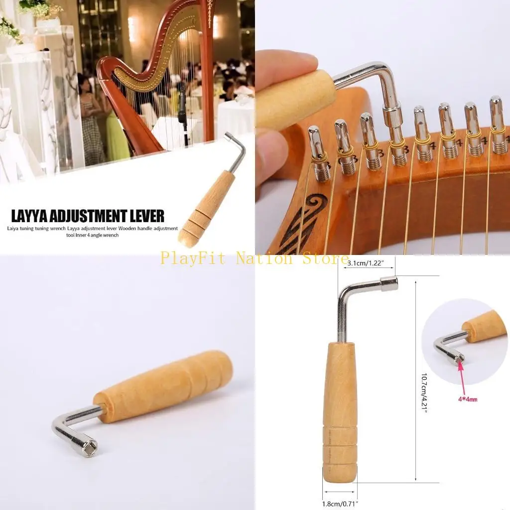 

242F Ключ для настройки арфы Молоток для ремонта струн арфы лиры Инструмент для струнных инструментов