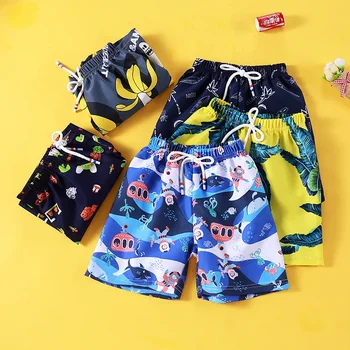 1-12Y Kinderen Sport Shorts Beachwear Zomer Zwembroek Voor Baby Jongens Peuter Meisjes Casual Losse Bovenkleding Cartoon Broek