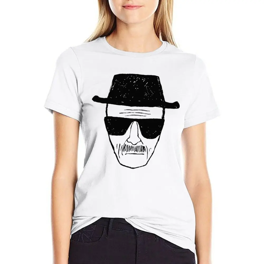 Breaking Bad Walter White Heisenberg Face T-shirt Crewneck Move Top Tee Funny Graphic Aactivity Competition Funny Joke