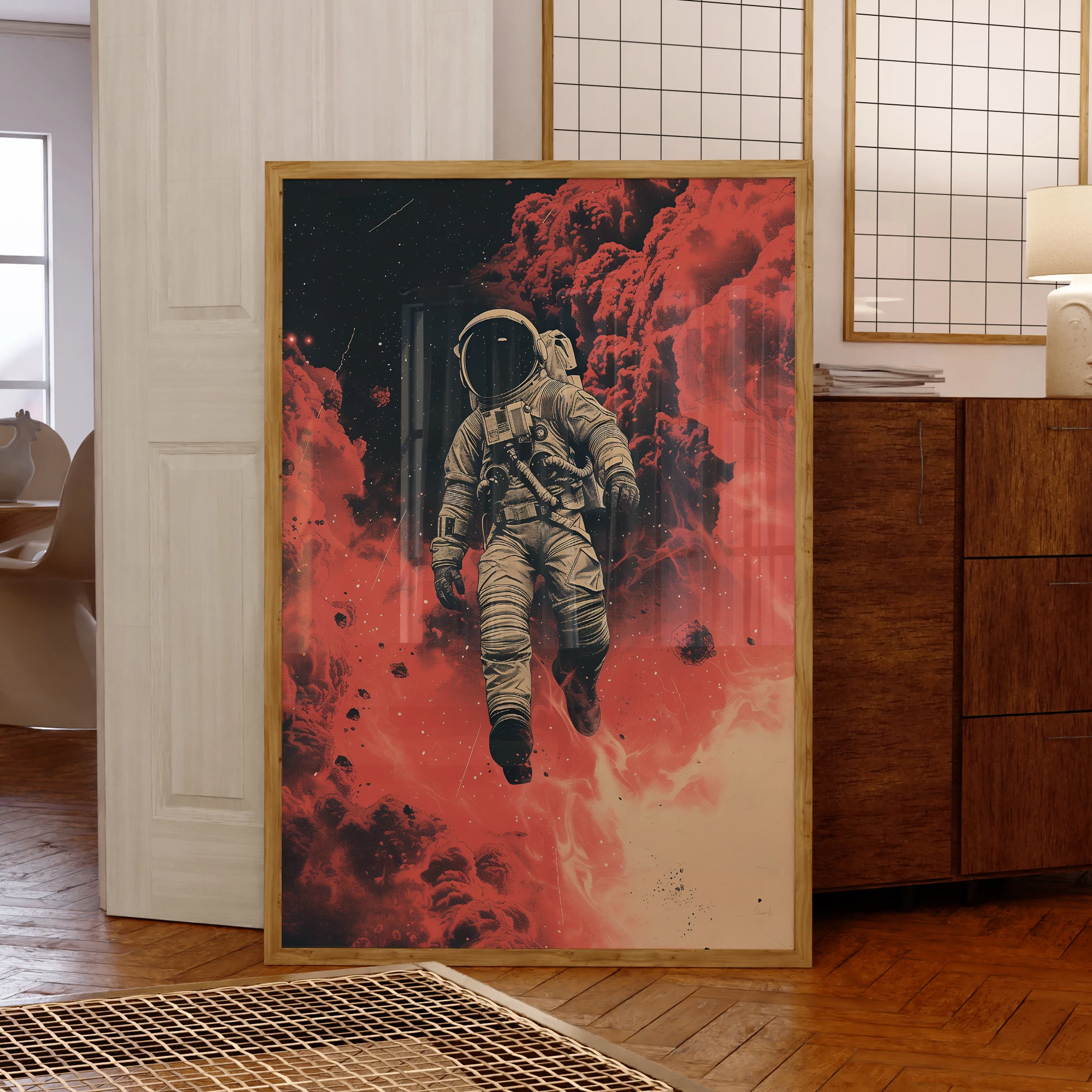 Modern Epic Fantasy Astronaut On A Spacewalk Wall Art Prints Canvas Painting Poster Picture For Living Room Home Decor