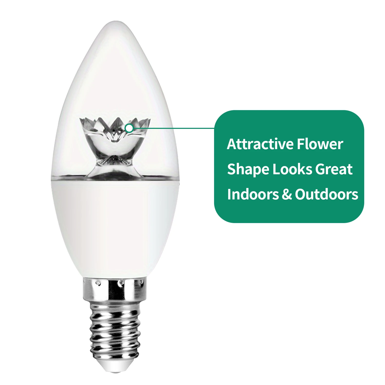 Imagem -05 - Lotus Flower Shape Led Candle Bulbs Lâmpadas Candelabro Destaque para Decoração C37 E12 Base 450 Lumens 40 w 5w Pcs