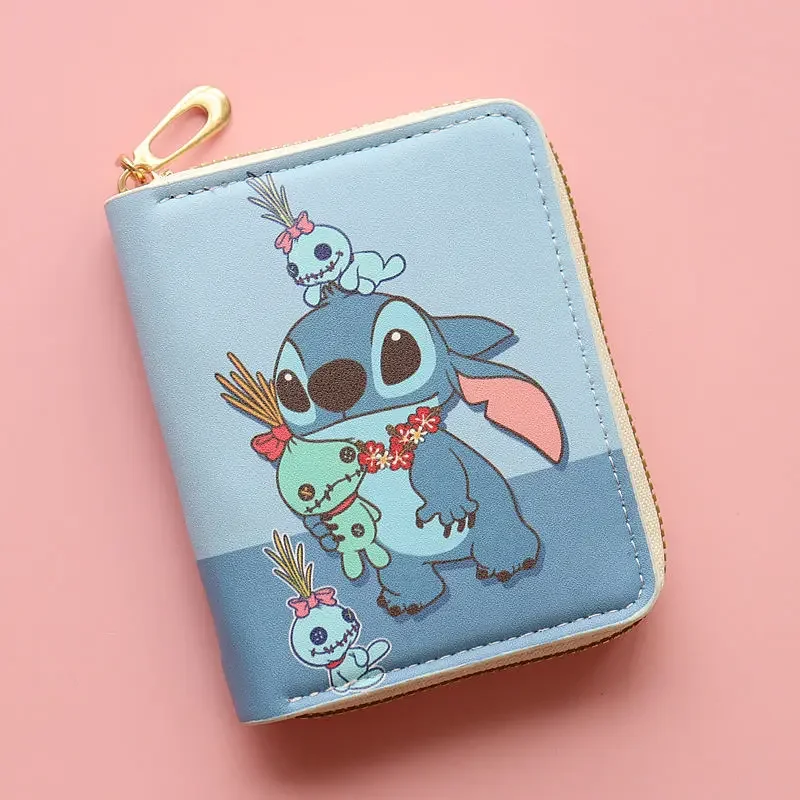 Commercio all'ingrosso Kawaii Disney Stitch Portafoglio Bambini Lilo e Stitch Portamonete Regalo di compleanno Figure Anime Tote Bag Borsa Regalo per ragazza