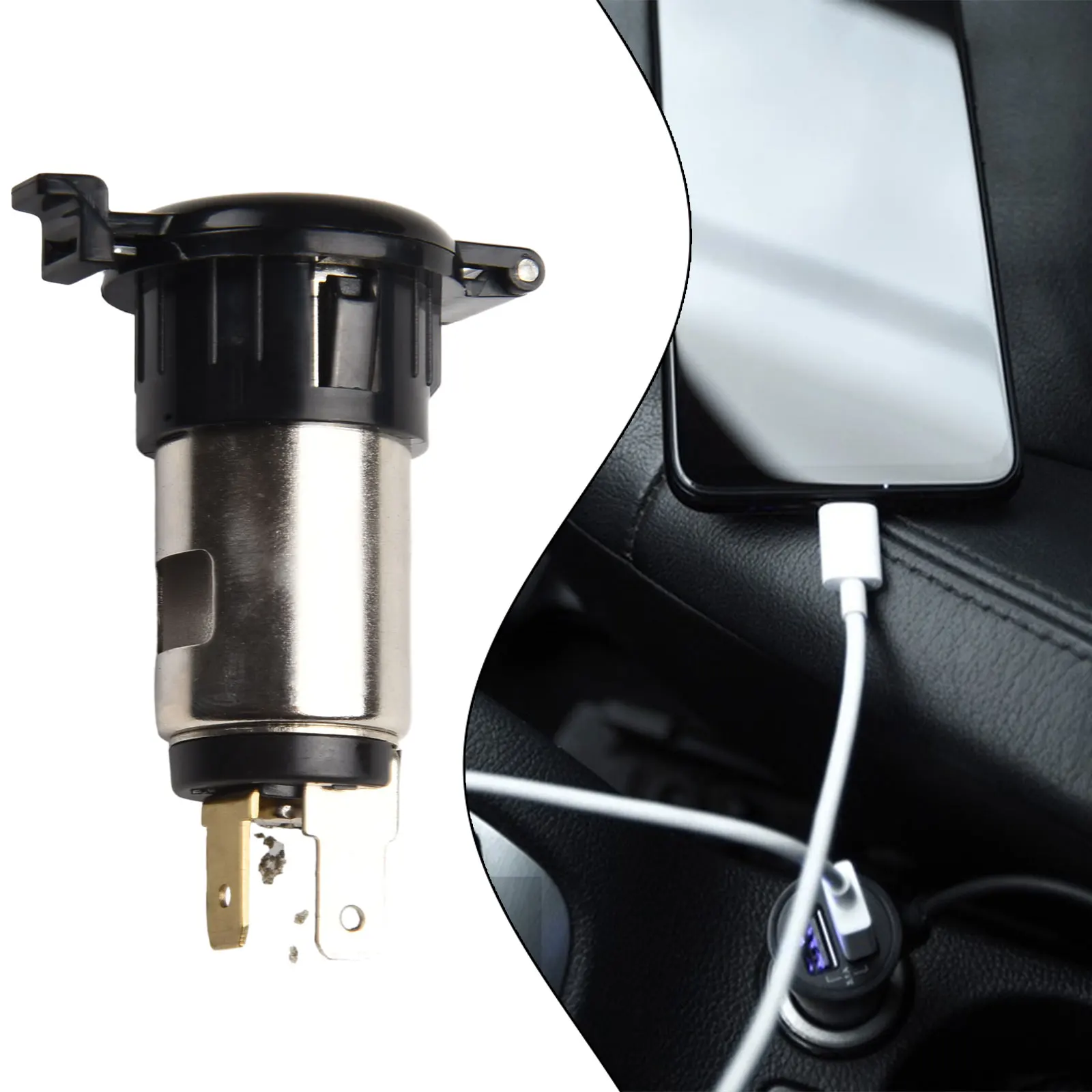 

A Compact Yet Powerful Solution The Water Resistant Car's Female Connector that Easily Accommodates All Your Favorite Gadgets