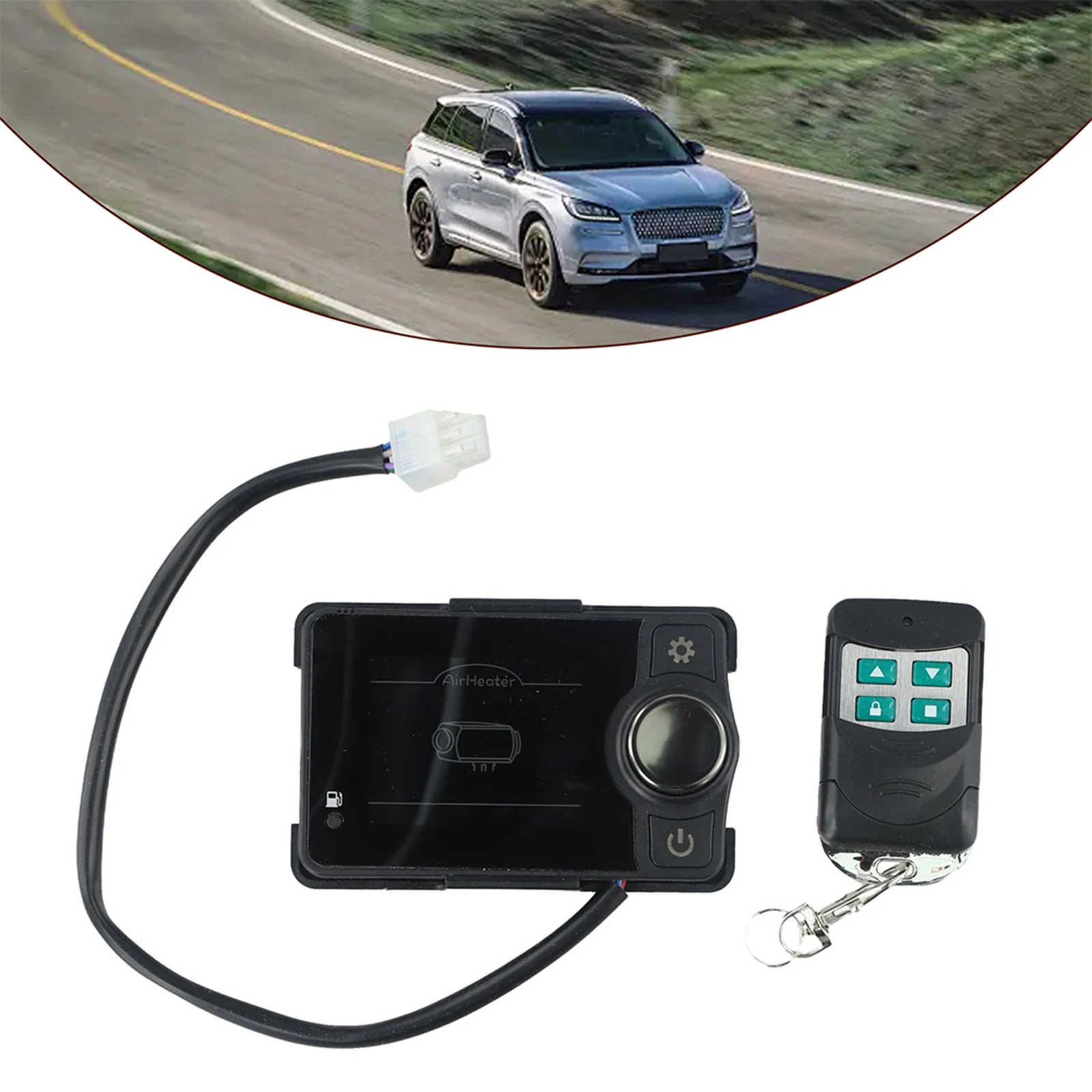 Parkeercontroller Lcd Monitor 5 Draden Zwart Auto Lucht Diesel Kachel Universele Voertuig Accessoires Onderdelen Plastic