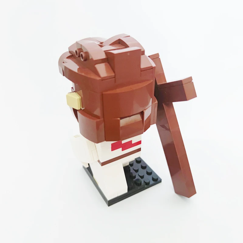 

Idea Moc Christianity Jesus MOC Construction Building Block God Brick Big Head Figures Cross Easter Day Educational Toy For Gift