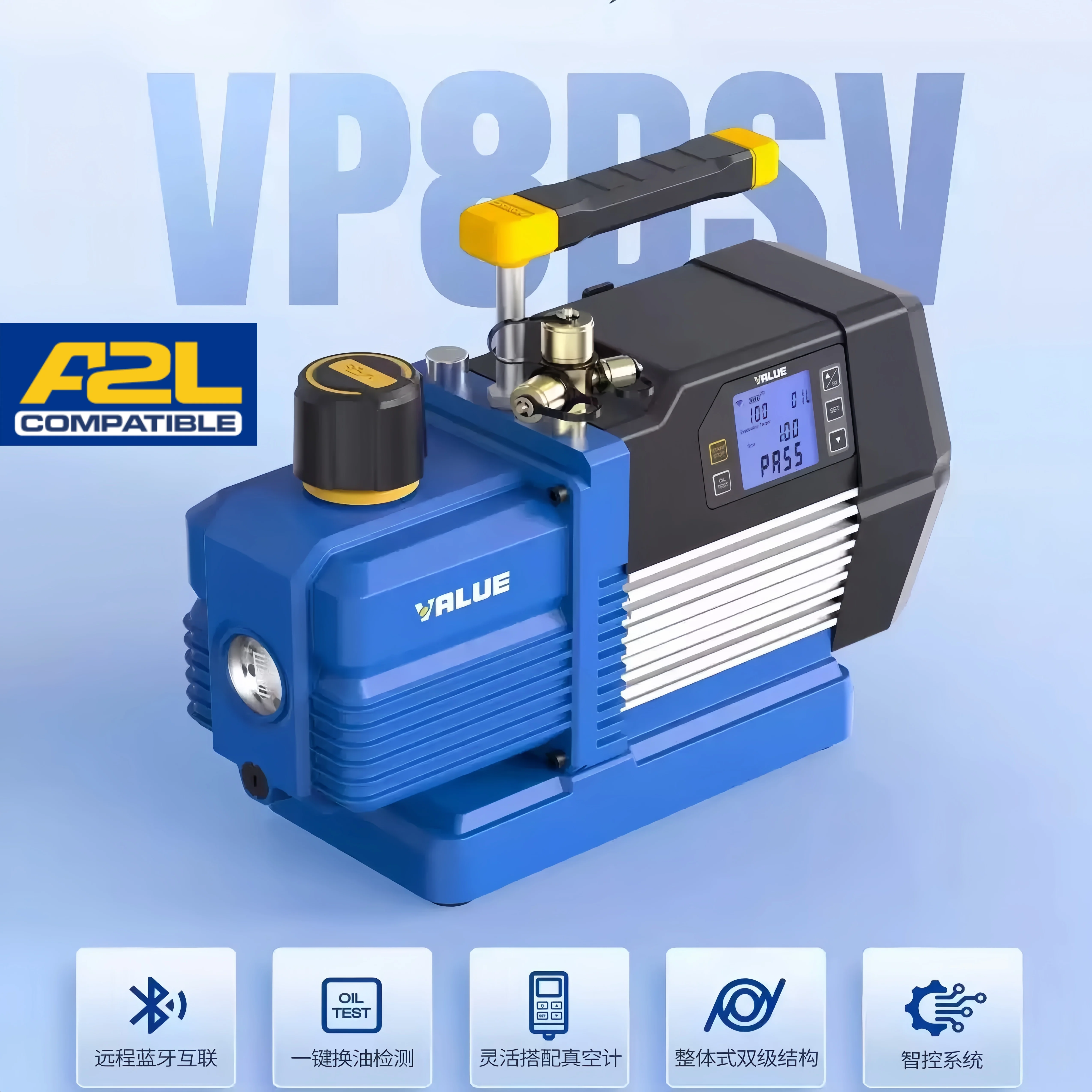 Gold Seller HVAC Vacuum Pump - Reliable Dual-Stage with Lightweight Design for Evacuation of HVAC Equipment - 15 Microns  8 CFM