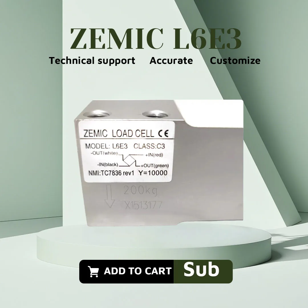 ZEMIC L6E3 Weighing Sensor L6E3-C3 Cantilever Load Cells Weighing Force Sensor Compression Industrial Robot Automation Tester